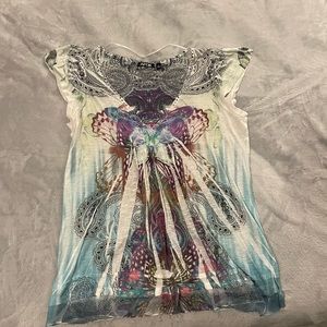 Womens rhinestone tshirt